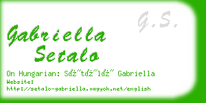 gabriella setalo business card